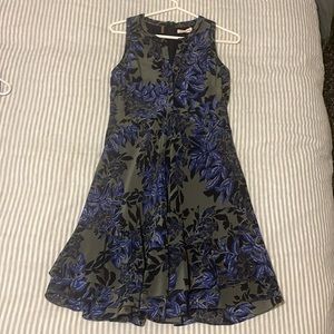 Rebecca Taylor Alice Floral Print Silk Dress